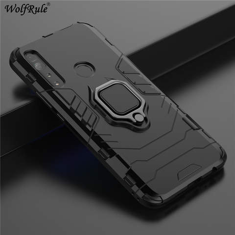 Funda magnética de soporte para Huawei Honor 9X funda Honor 9X anillo de Metal duradero funda de soporte para Huawei Honor 9X STK-LX1 funda Wolfrule ► Foto 1/6