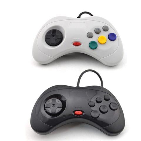 Mando de juegos clásico USB, Mando de juegos Joypad Gamepad con cable para Sega Saturn, sistema de estilo para PC ► Foto 1/6