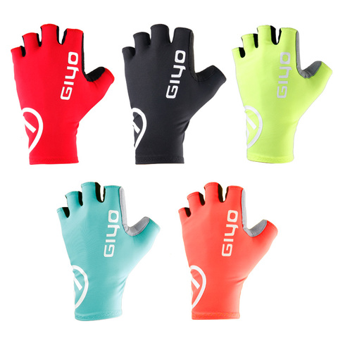 Giyo-Guantes antideslizantes de medio dedo para Ciclismo, accesorio para bicicleta de montaña o carretera ► Foto 1/6