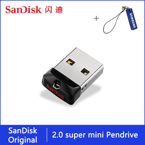 Original Sandisk Pendrive 64gb 32gb 16gb Mini unidad Flash USB 32 64 16 GB 2,0 memoria USB en memoria clave para teléfono ► Foto 1/6