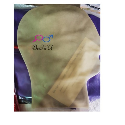 Máscara de capó de látex con foulard abierta, no incluye cremallera, negra y roja, flexible ► Foto 1/6
