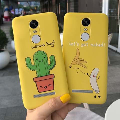 Funda de silicona con dibujo de Cactus y plátano para Xiaomi Redmi Note 3 Pro, 150mm ► Foto 1/6