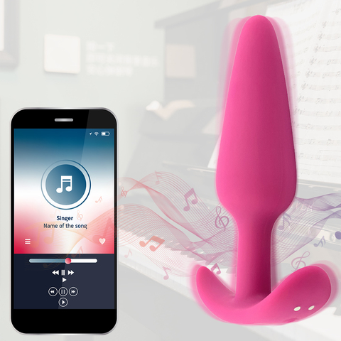 Vibrador con Control de música para adultos y adultos, juguete sexual con Bluetooth, enchufe Anal con Control remoto, masaje de próstata ► Foto 1/6