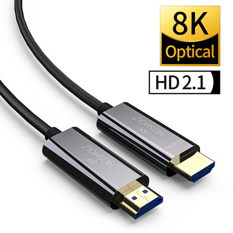 De fibra óptica compatible con HDMI 2,1 Cable eARC HDR 8K @ 60Hz 4K @ 120Hz óptica Ultra alta velocidad para PS5 RTX 3080 Xbox LG QLED TV ► Foto 1/6