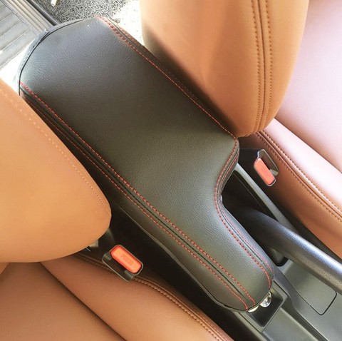 Nueva carcasa de piel sintética para coche, cubierta de reposabrazos de puerta para Honda Fit 2014, 2015, 2016, 2017, 2022 ► Foto 1/4