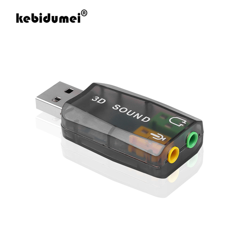 Tarjeta de sonido kebidumei 2022 USB, Audio USB 5,1, tarjeta de sonido USB externa, Adaptador de Audio, interfaz de altavoz Mic para ordenador portátil, PC, lo más nuevo en oferta ► Foto 1/6