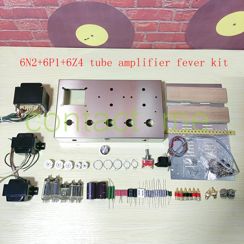 Kit de bricolaje 6N2 6P1 amplificador de tubo, rectificador de tubo 6Z4, Plata transparente y hermosa, alta resolución de sonido, con Bluetooth ► Foto 1/3