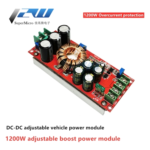 1200W 20A convertidor de DC-DC Boost Car Step-up módulo de fuente de alimentación 8-60V a 12-83V ► Foto 1/5