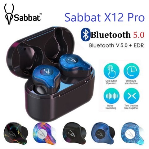 Sabbat-auriculares inalámbricos X12 Pro Tws, Bluetooth 5,0, deportivos, estéreo Hifi, a prueba de agua, caja de carga portátil ► Foto 1/6