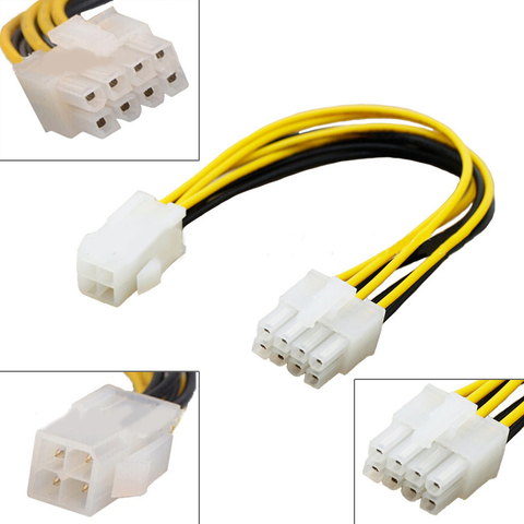 Cable adaptador de fuente de alimentación para CPU, placa base ATX de 4 pines a 8 pines ► Foto 1/6