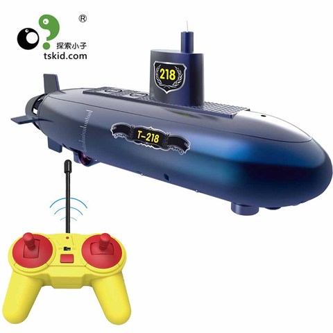 Mini submarino a Control remoto con 6 canales para niños, barco teledirigido con 6 CANALES, modelo de barco a Control remoto, juguete para regalo educativo ► Foto 1/6