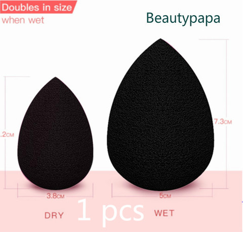 BeautyPaPa aplicador de maquillaje negro Blender Super suave esponja polvo licuadora base suave Contorno de mezcla Puff ► Foto 1/6
