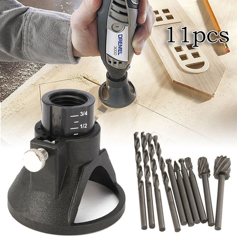 Dremel rotativa Multi herramienta guía de corte HSS rebajadora brocas de fresado conjunto Kit de fijación ► Foto 1/6