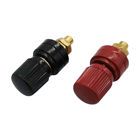 Terminales de fuente de alimentación M6 para máquina de soldadura, Conector de poste inversor, color rojo y negro, 6mm, 1 Uds. ► Foto 1/5