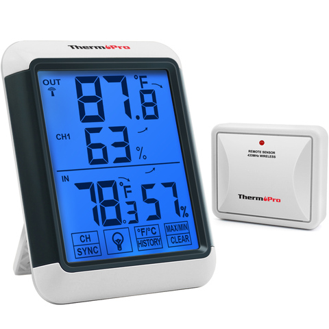 ThermoPro-termómetro Digital TP65A, higrómetro inalámbrico LCD de 100M, medidor electrónico de temperatura y humedad, estación meteorológica ► Foto 1/6