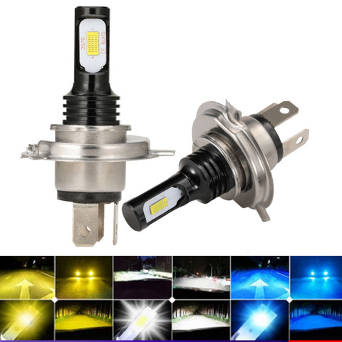 LED Turbo CSP mini coche faro H4 H7 H1 H11 H13 9005 9006 80W 12000lm 3000K 6000K estilo de coche faro antiniebla delantero de coche bombillas ► Foto 1/6