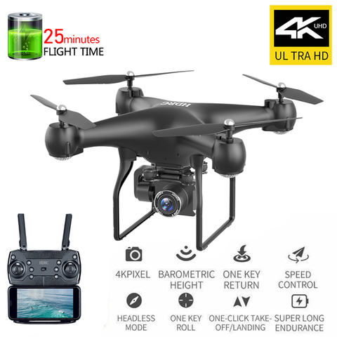 Dron teledirigido con cámara WIFI, 4K, gran angular, fotografía aérea, 25 minutos de duración, cuatro ejes, juguetes Quadcopter ► Foto 1/6