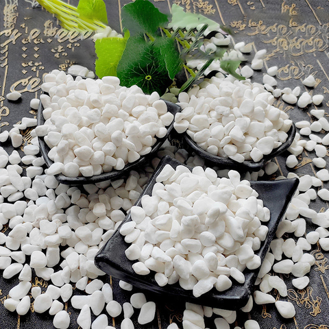 100g de adoquines de piedra decorativa mármoles para bonsái suculento tanque de peces florero de planta poco casa de piedra jardín piedras decoración blanco ► Foto 1/6