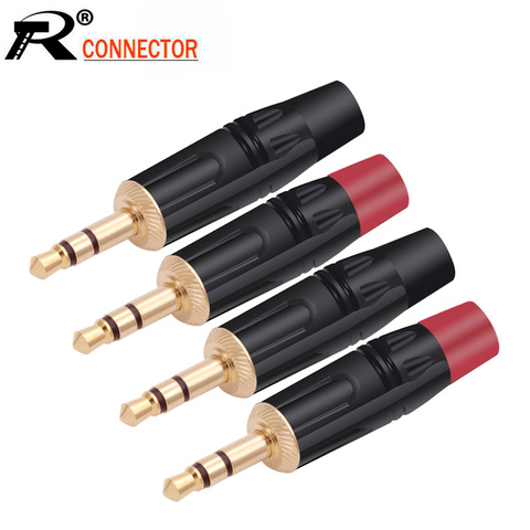 Uds 3,5 MM 3 polos estéreo macho chapado en oro de 3 pines Conector estéreo de 3,5 MM de auriculares Jack conector de cable ► Foto 1/6