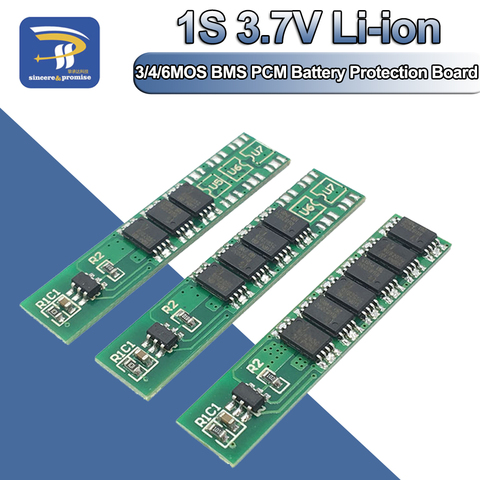 5 unids/lote 1S 15A Li-ion de 3,7 V 3MOS 4MOS 6MOS BMS batería en PCM Junta de Protección 7.5A para 18650 batería de litio de León ► Foto 1/6