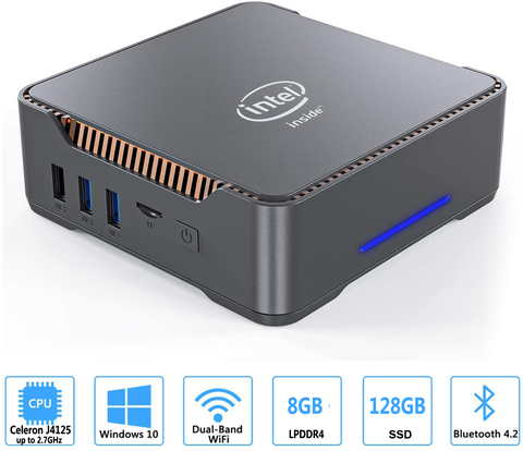 GK3V Mini PC Intel celeron J4125 Quad core 8GB RAM 128GB/256GB Windows 10 dual WIFI 4K 60Hz WIN10 HDMI dual VGA de Escritorio PC HTPC ► Foto 1/6