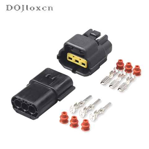 5 Sets 3 Pin automóvil negro impermeable hombre mujer de cableado del conector macho Auto sellado de camión Denso Scket 174359-2 174357-2 ► Foto 1/3