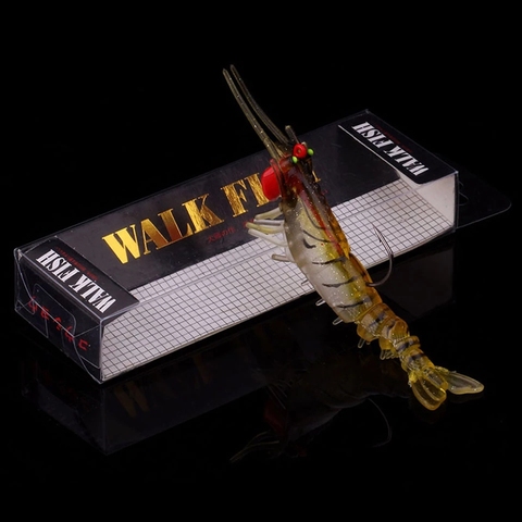 WALK FISH-señuelo de pesca de camarón suave, Flexible, clásico, Artificial, biónico, aparejos de pesca de mar de plomo, 11cm, 11,9g ► Foto 1/6