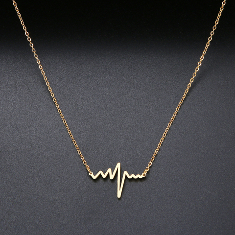 CACANA collar del corazón del amor de las mujeres collares y colgantes del corazón enfermera médica Doctor amante regalos joyería de acero inoxidable ► Foto 1/2