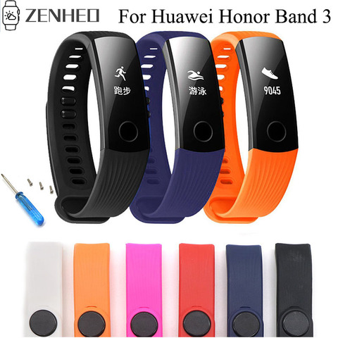 Deportes correa de reloj de correa para Huawei Honor Banda 3 pulsera inteligente rastreador de Fitness pulsera para Huawei Honor Banda 3 banda de reloj ► Foto 1/6