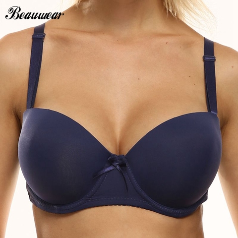 Beauwear-Sostén sensual de mujer, camisetas de lencería sin costuras, sujetador con aros, Super Push Up sin tirantes Bh para vestido, Copa grande C D DD E ► Foto 1/6