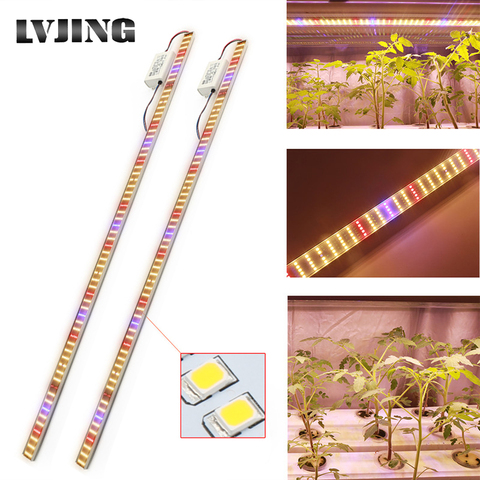 Barra de luz LED para cultivo tubo de Chip SMD de espectro completo, Lámpara de cultivo de plantas de 100W para plantas de interior, tienda de invernadero, 2 unidades por lote ► Foto 1/1