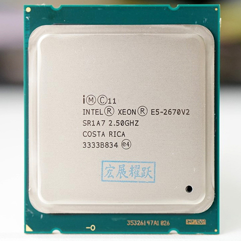 Procesador Intel Xeon Serv E5-2670 V2 E5 2670 V2 CPU 2,5 LGA 2011 SR1A7, procesador de escritorio de diez núcleos, 2670V2 e5, 100% de trabajo normal ► Foto 1/2