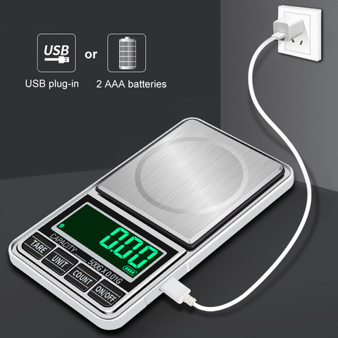 Mini precisión 0,01g/0,1g Digital de bolsillo escalas oro Bijoux joyería plata de ley equilibrio de peso básculas electrónicas en gramos ► Foto 1/6