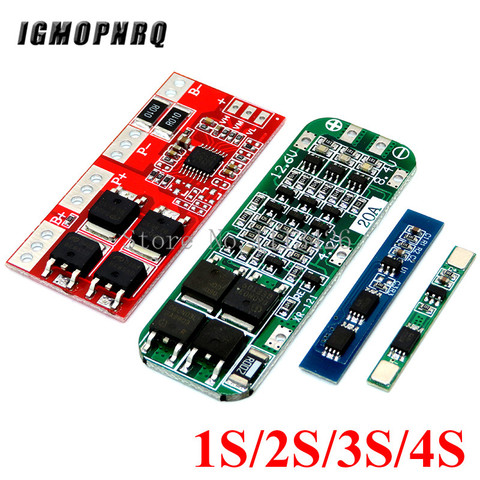 Batería de litio de iones de litio 1S 2S 3S 4S 3A 20A 30A cargador 18650 PCB Placa de protección BMS para Motor de taladro Módulo de célula Lipo ► Foto 1/5