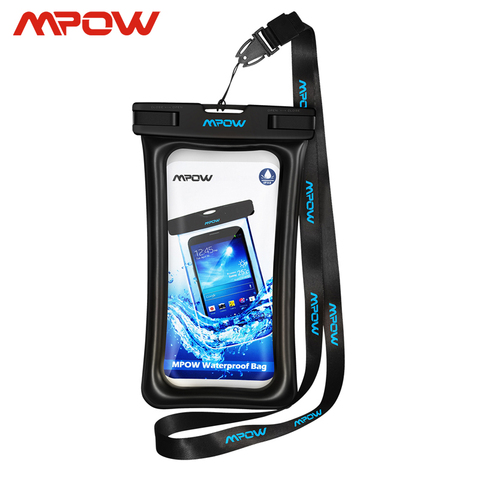 Mpow PA077 flotador IPX8 impermeable funda Universal 6,5 ''Bolsa De Teléfono nadar Tomar foto bajo el agua para iPhone Samsung Huawei ► Foto 1/6