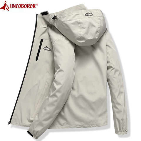 Chaqueta de hombre impermeable con capucha transpirable chaqueta Casual primavera otoño prendas de vestir rompevientos turismo montaña impermeable ropa masculina ► Foto 1/6