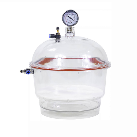 Secador al vacío de plástico de policarbonato, 250MM, para laboratorio, secado al vacío transparente, hervidor de agua con doble válvula con presión Gau ► Foto 1/5