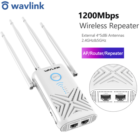 Repetidor WiFi inalámbrico de 5 Ghz, extensor de señal de 1200Mbps, amplificador Wifi de largo alcance, potenciador de señal WiFi de 2,4G ► Foto 1/6
