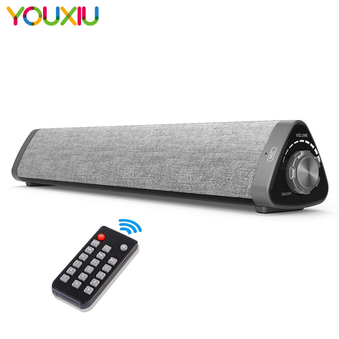 Barra de sonido inalámbrica Bluetooth con cable y altavoces estéreo inalámbricos con subwoofer de Control remoto para TV/Teléfonos/cine en casa ► Foto 1/6