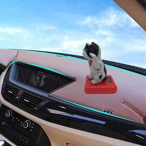 Adorno para el Interior del salpicadero del coche, decoración del hogar con forma de perro bailando, energía Solar ► Foto 1/6