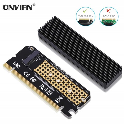 Onvian-tarjeta adaptadora m.2 a pcie x16, convertidor de pci-e a m.2, adaptador NVMe SSD, interfaz de llave m2 M, PCI Express 3,0 ► Foto 1/6