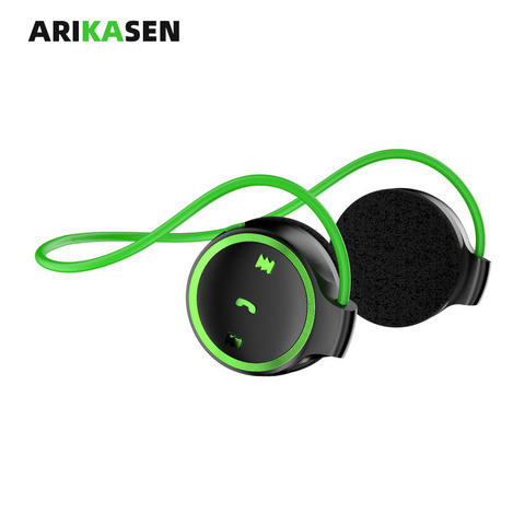 Arikasen-auriculares inalámbricos con Bluetooth 5,0, dispositivo de audio MP3, deportivo, con micrófono de reproductor de música, compatible con tarjeta TF, 40 horas ► Foto 1/6