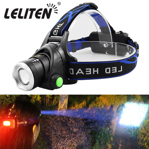 Linterna Led para la cabeza con cable USB, luz para hacer acampada, senderismo, pesca y para la bicicleta, faro impermeable portátil con zoom xml-t6 L2 V6 ► Foto 1/6