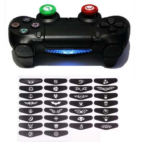 Cubierta de barra de luz LED, película protectora decorativa para PlayStation 4 SLIM PRO, pegatinas para mando a distancia, pegatinas de luz LED para PS4, 30 Uds. ► Foto 1/6