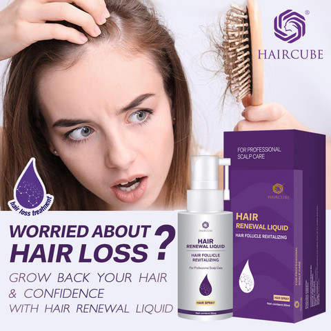 HAIRCUBE-aceite de esencia de crecimiento rápido para el cabello, Spray para el cuidado del cabello orgánico Natural, anticaída, reparación de cabello denso, daño ► Foto 1/6