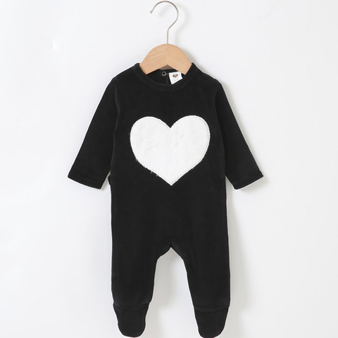 Bebé pijama body niños ropa de manga larga ropa de niños corazón estrella bebé muchacho de los niños niña ropa sudaderas mameluco ► Foto 1/6