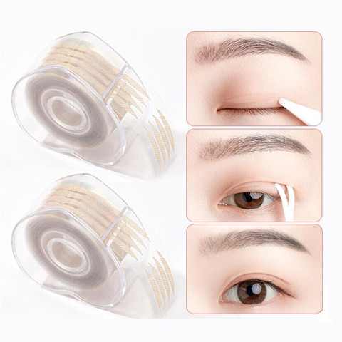 Unids/caja de pegatinas de ojos grandes para maquillaje, banda para levantar los párpados, pegatinas autoadhesivas, maquillaje S/L, herramienta Invisible, color Beige claro, 600 ► Foto 1/6