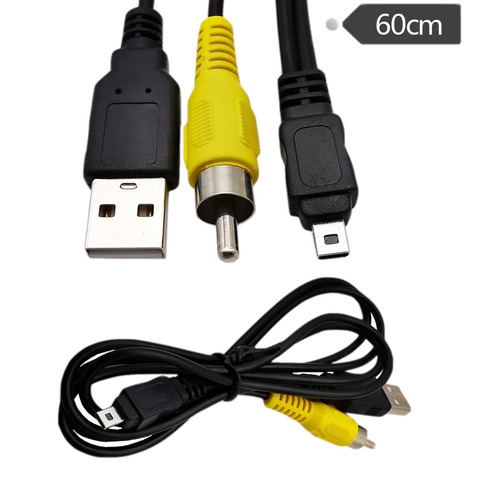 Mini DV Cable de datos para cámara de carga de 2 en 1 cámara de Deportes de Transimission USB Cable de datos USB línea Sport Cam cámara de acción lleva Cable AV ► Foto 1/6