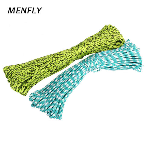 MENFLY-cuerda Paracord 550 para acampar, cuerda de 7 núcleos, 31M, para tienda, Paracord al aire libre, supervivencia, senderismo, tendedero, cordón de paracaídas ► Foto 1/6