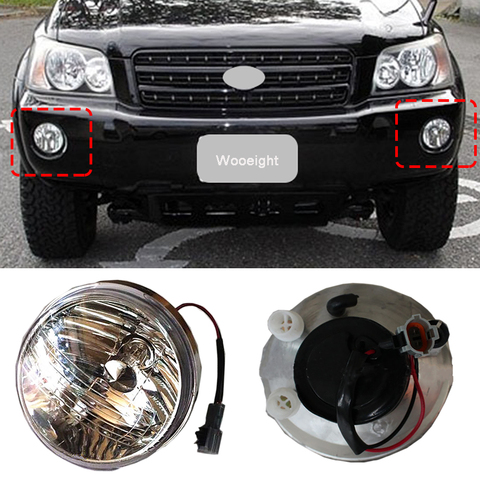 Wooeight-Luz antiniebla para parachoques de coche, accesorio de luz frontal derecho e izquierdo compatible con Toyota Highlander Kluger 2001 2002 2003, 2 uds. ► Foto 1/4